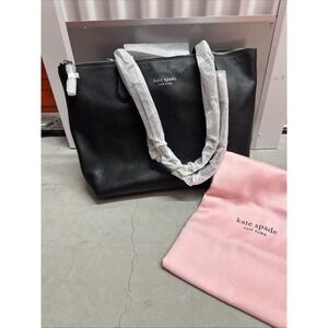 NWT Kate Spade Large Pebbled Leather Black Tote Shoulder Bag W/Dust Bag Og $298